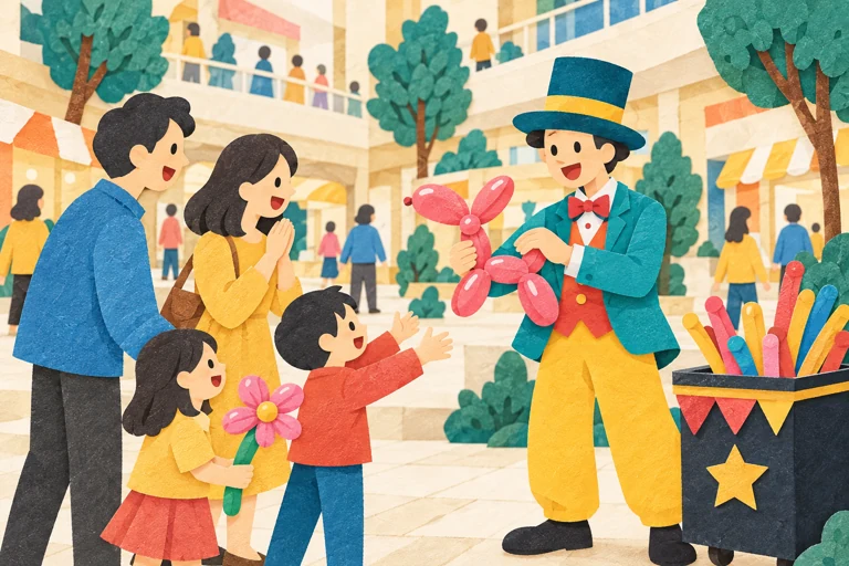 バルーンプレゼントを検討するためのイメージイラスト