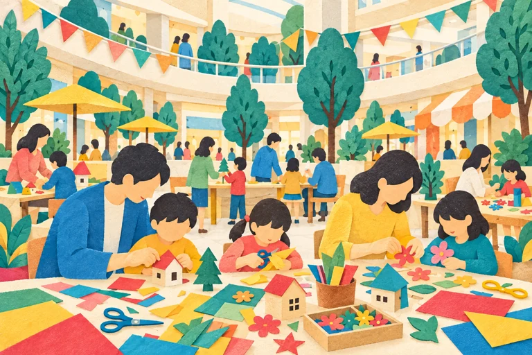 端材アップサイクル工作を検討するためのイメージイラスト