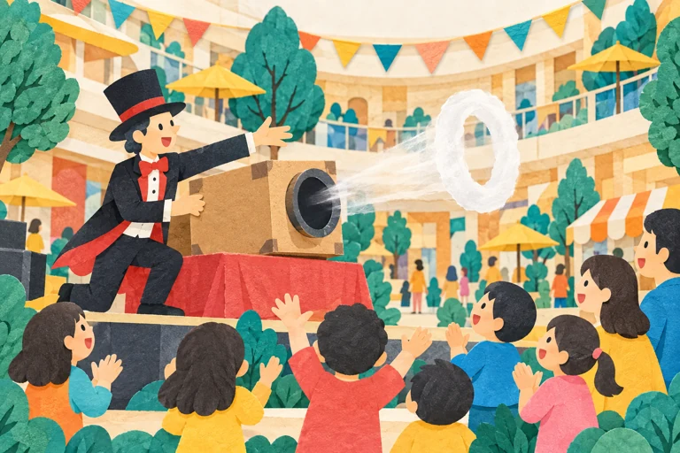 サイエンスショーを検討するためのイメージイラスト